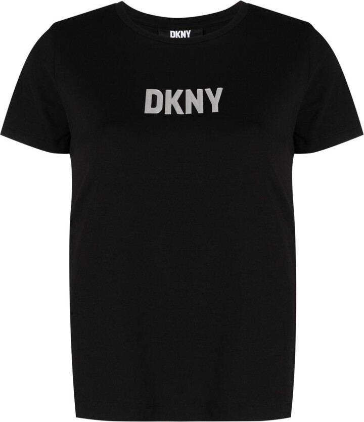 DKNY RAISED GLITTER - Print T-shirt - black 