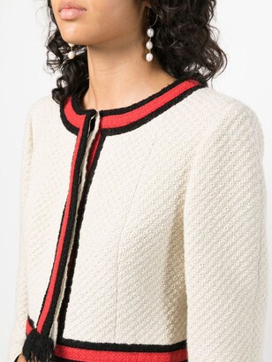 Chanel Pre Owned Bouclé Cropped Jacket