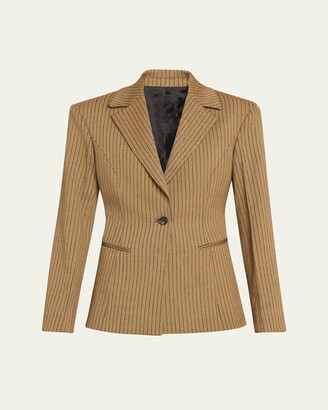 TEURN STUDIOS Pinstripe Hourglass Blazer