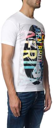 DSQUARED2 White Africa Stencils Style Cotton T-shirt