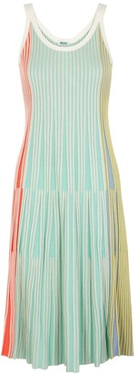Kenzo Colour-blocked ribbed-knit dress
