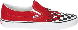 vans red checkered flames