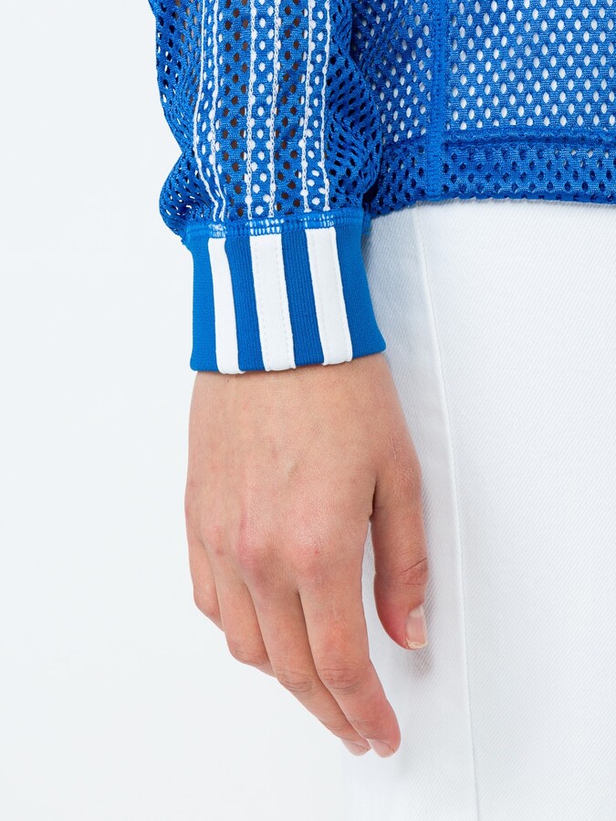 Adidas Originals By Alexander Wang Mesh Long Sleeve Polo Shirt