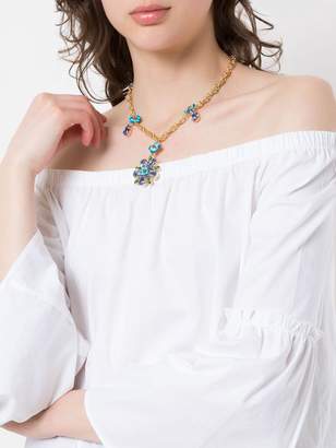 Dolce & Gabbana flower crystal embellished necklace