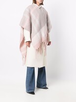 Thumbnail for your product : Barbour Checked Fringed Cape