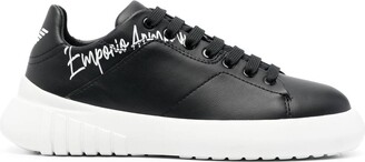 Emporio Armani Logo-Print Low-Top Sneakers