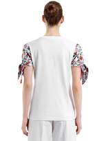 Thumbnail for your product : Ferragamo Cotton Jersey & Silk Twill T-Shirt