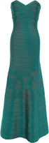 Thumbnail for your product : Herve Leger Strapless Fluted Bandage Gown