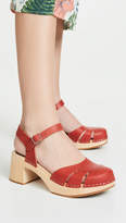 Thumbnail for your product : Swedish Hasbeens Baskemslla Ankle Strap Clogs