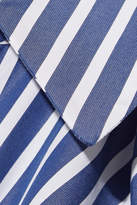 Thumbnail for your product : Awake Oversized Striped Cotton-poplin Shirt - Royal blue