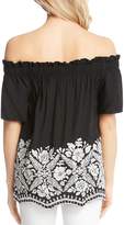 Thumbnail for your product : Karen Kane Floral Embroidered Off-the-Shoulder Top