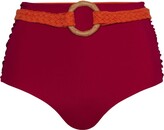 Thumbnail for your product : Johanna Ortiz Red Tangelo Belted Reversible Bikini Bottoms
