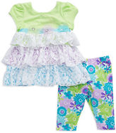 Thumbnail for your product : Nannette Girls 2-6x Two-Piece Tiered Lace Dress Set