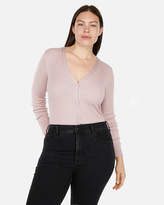 Thumbnail for your product : Express Fitted V-Neck Ribbed Cardigan