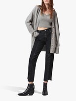 Thumbnail for your product : AllSaints Ivana Cashmere Blend Crop Top, Pale Grey Marl