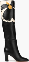 Thumbnail for your product : Valentino Garavani Printed Leather Over-the-knee Boots