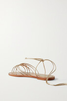 Thumbnail for your product : PORTE & PAIRE Metallic Leather Sandals - Gold