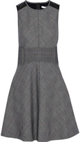 Thumbnail for your product : Derek Lam 10 Crosby Pvc-trimmed Checked Jacquard Mini Dress