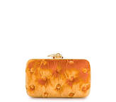 Thumbnail for your product : Benedetta Bruzziches Orange Carmen Velvet Clutch Bag with Hand Embellishment