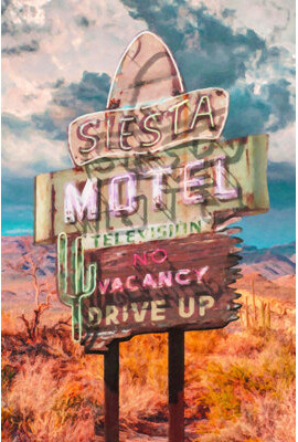 Union Rustic 'Siesta Motel Vista' by Graffitee Studios - Wrapped Canvas Graphic Art Print