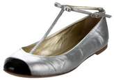Thumbnail for your product : Giuseppe Zanotti Leather Round-Toe Flats