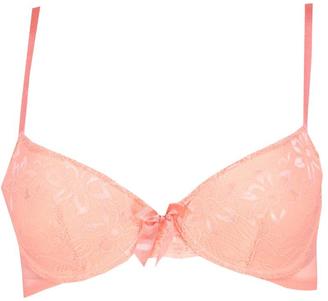 boohoo Molly Lace Bow Detail Underwired Bra