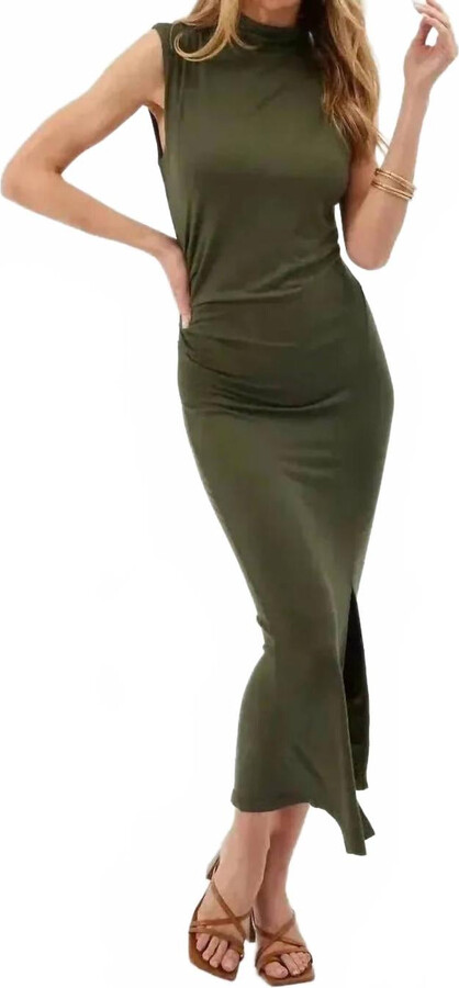Kylie Paige Emerson Sleeveless Midi Dress In Green