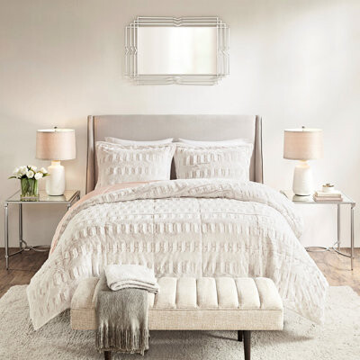 fengshu Long Fur Comforter - King/ King 18.9 In Package Depth Soft Faux Mini White Color