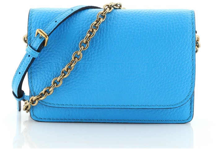 burberry embossed leather wallet with chain