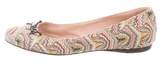 Thumbnail for your product : Missoni Leather Round-Toe Flats