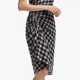 Thumbnail for your product : James Perse Spiral Shirred Plaid Dress
