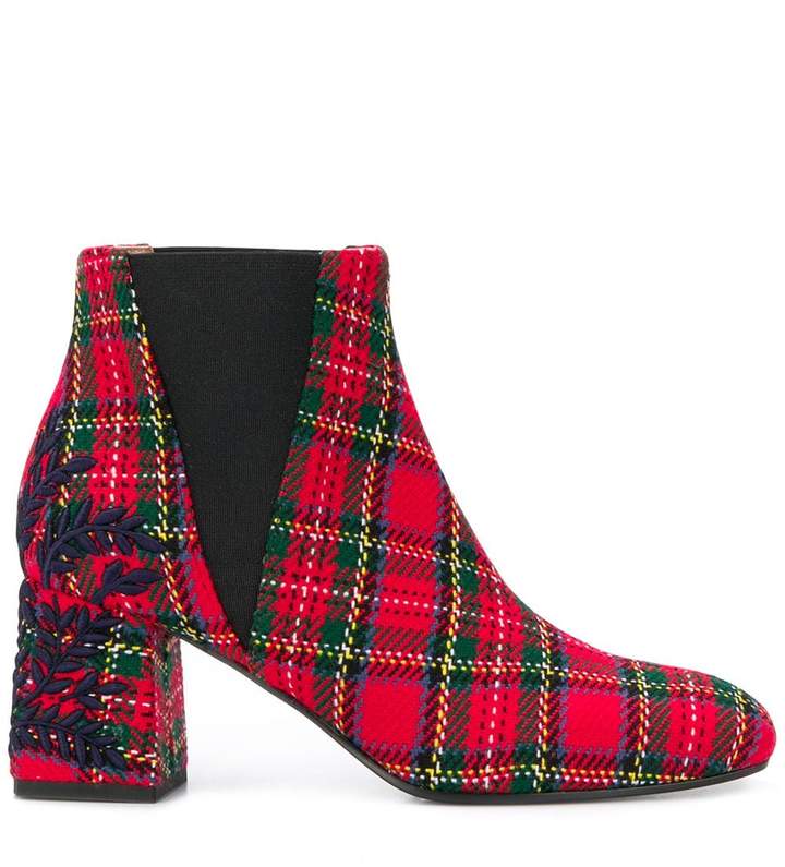 tartan ankle boots