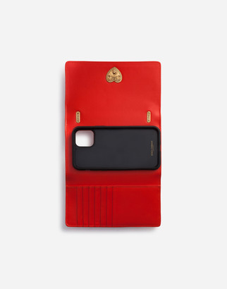 Dolce & Gabbana Devotion Phone Cover In Matelasse Nappa Leather