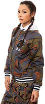 Thumbnail for your product : Camo Crooks and Castles The Double Barrel Varsity Jacket in Indigo