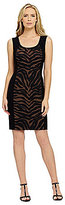 Thumbnail for your product : Anne Klein Zebra-Applique Sheath Dress
