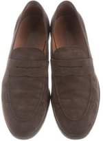 Thumbnail for your product : Loro Piana Suede Round-Toe Loafers