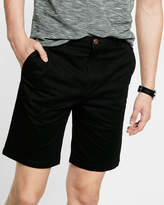Thumbnail for your product : Express Slim Fit 9 Inch Twill Flat Front Flex Stretch Shorts