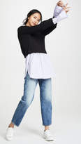 Thumbnail for your product : Kenzo 2 in 1 Mixed Knit Top