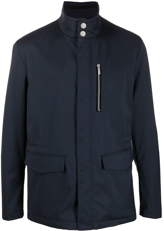 Giorgio Armani Stand-Collar Field Jacket - ShopStyle Outerwear