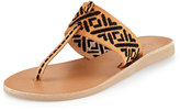 Thumbnail for your product : Joie Zariah Embroidered Thong Sandal, Natural/Black