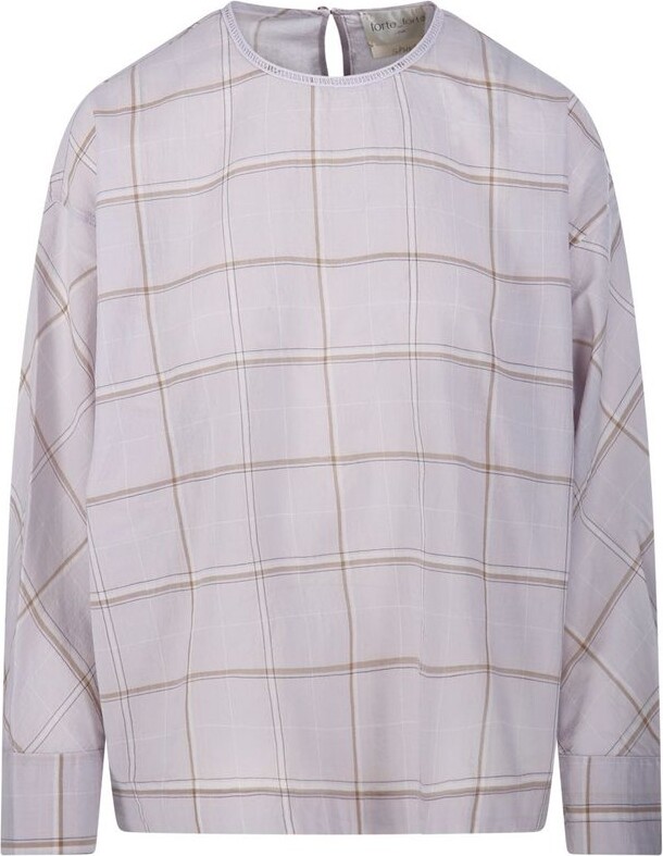 Forte Forte Myshirt Checked Long Sleeve Top