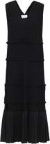 Thumbnail for your product : 3.1 Phillip Lim Pleated Satin-paneled Crepe De Chine Dress