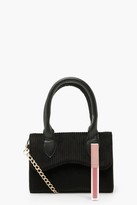 Thumbnail for your product : boohoo Cord Mini Structured Handle Cross Body Bag