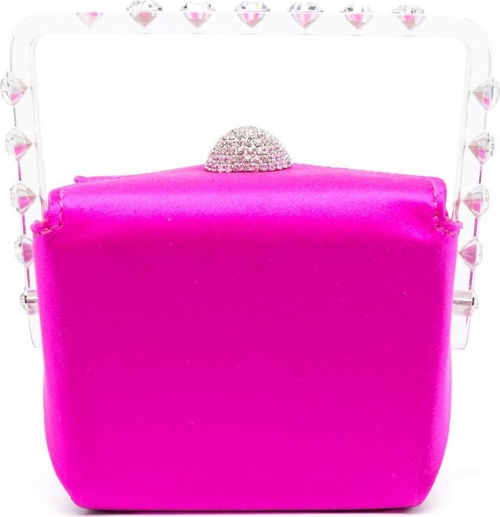 $650 MCM Berlin Mini Transparent Crossbody Bag In Teaberry Pink
