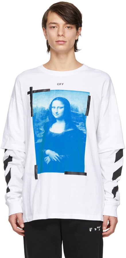 Off-White White Double Sleeve Mona Lisa T-Shirt - ShopStyle
