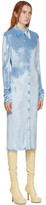 Thumbnail for your product : Kwaidan Editions SSENSE Exclusive Blue Velvet Button Down Dress