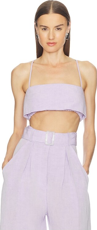 MATTHEW BRUCH Structured Bandeau Crop Top