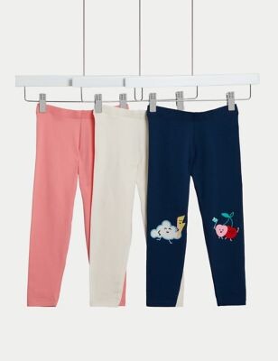 M&S Collection Cotton Rich Leggings with Stretch (2-16 Yrs) - ShopStyle  Girls' Pants