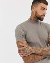 Thumbnail for your product : BEIGE Asos Design ASOS DESIGN muscle fit rib t-shirt with stretch in