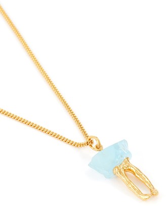 Bjorg 'Blue of the Sky' topaz 18k gold-plated silver pendant necklace